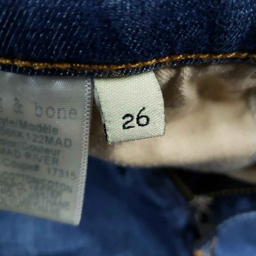 Rag & Bone‎ Jeans Womens 26 Blue 10 Inch Ankle Skinny Mad River Mid Rise Stretch